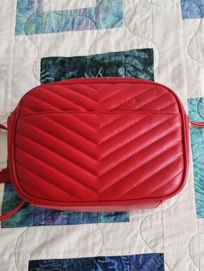 NWT - Red Chevron Crossbody Bag